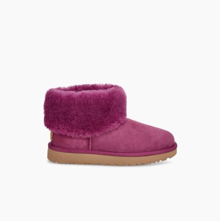 UGG Classic Mini Fluff Light Purple Boots for Women (MQRD20386)